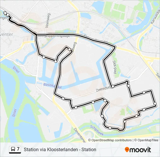 7 Bus Line Map