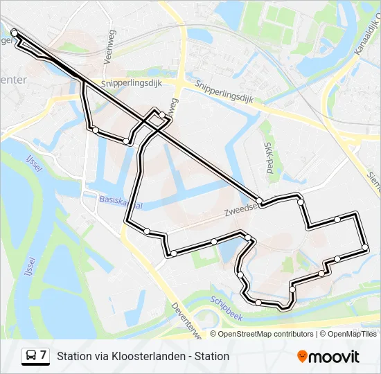 7 Bus Line Map