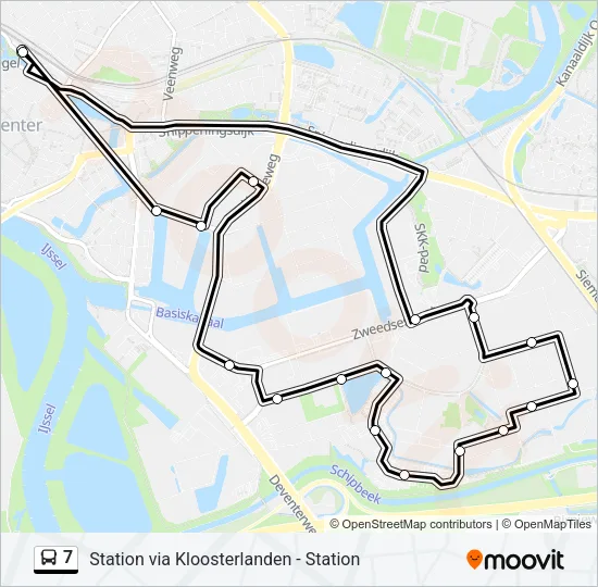 7 Bus Line Map