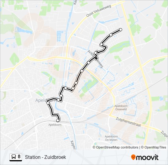 8 bus Line Map