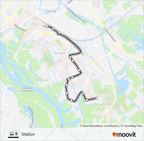 8 Bus Line Map