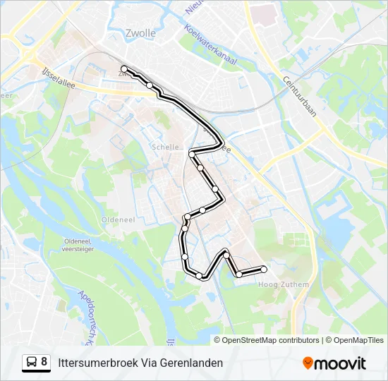 8 Bus Line Map