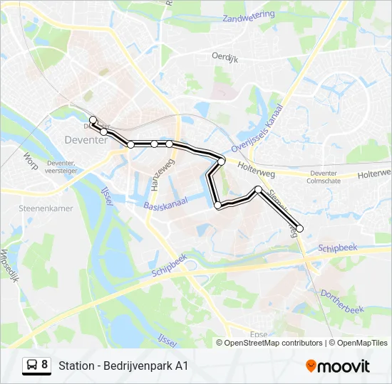 8 Bus Line Map