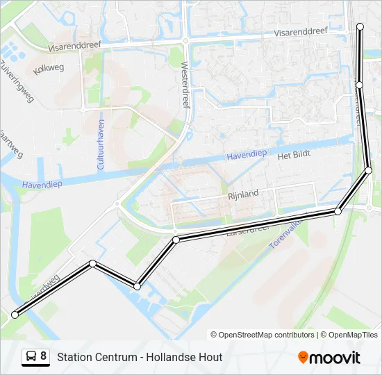 8 Bus Line Map
