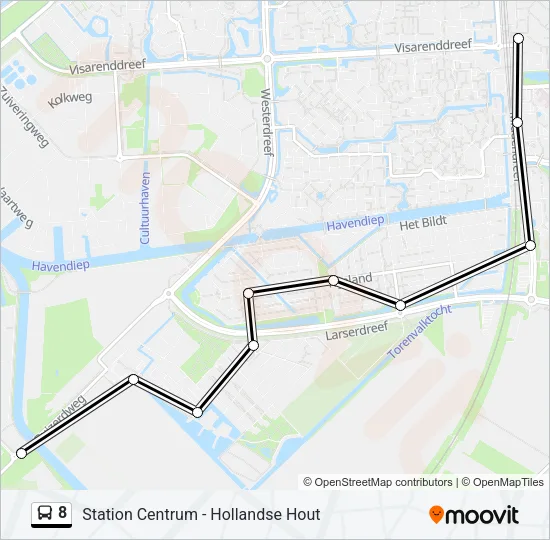 8 Bus Line Map