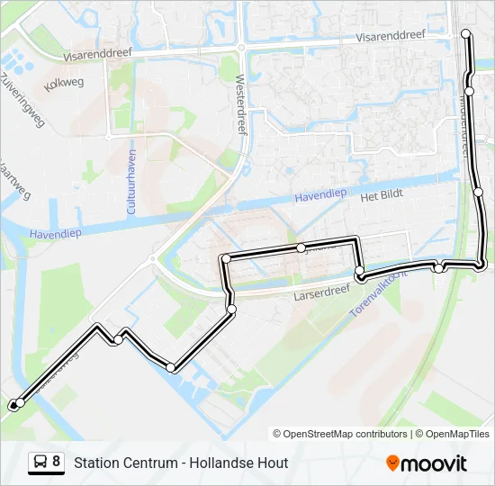 8 Bus Line Map