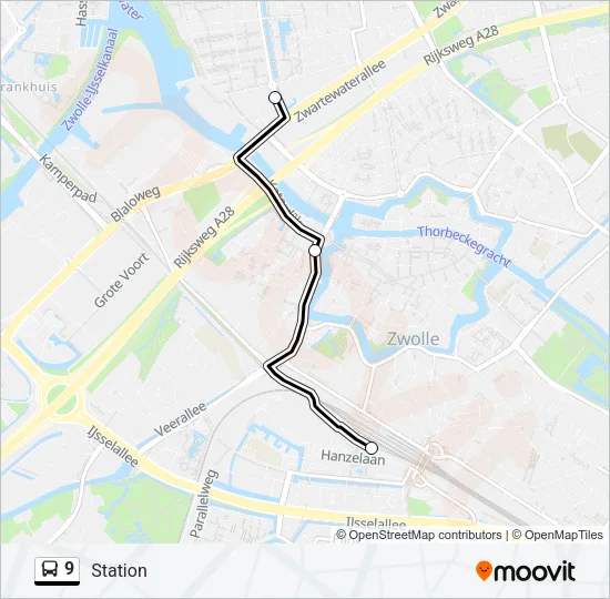 9 Bus Line Map