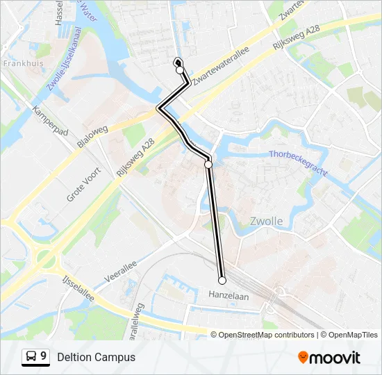 9 Bus Line Map