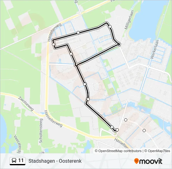 11 Bus Line Map