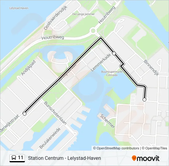 11 Bus Line Map