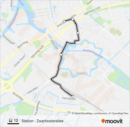 12 Bus Line Map