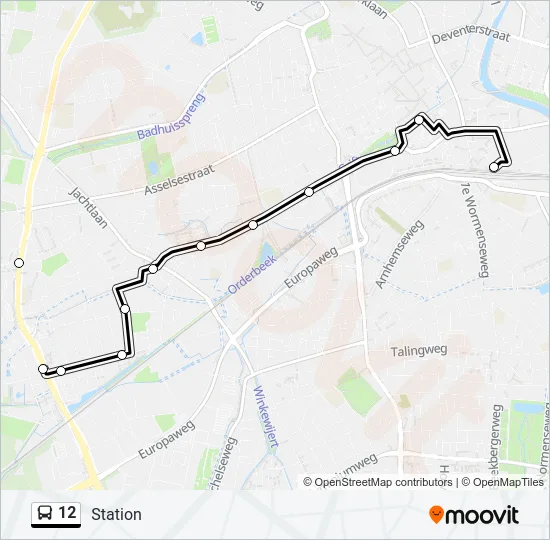 12 Bus Line Map