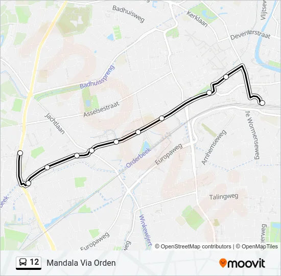 12 Bus Line Map
