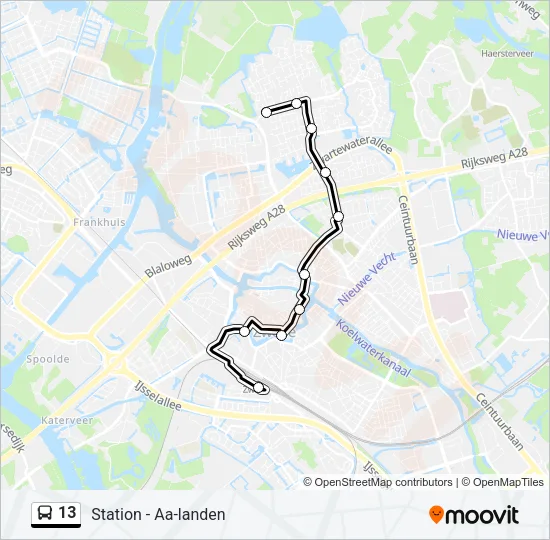 13 Bus Line Map