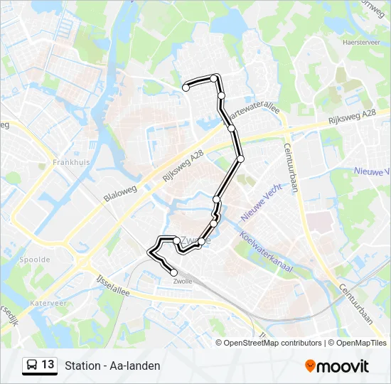 13 Bus Line Map