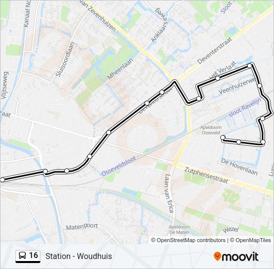 16 Bus Line Map