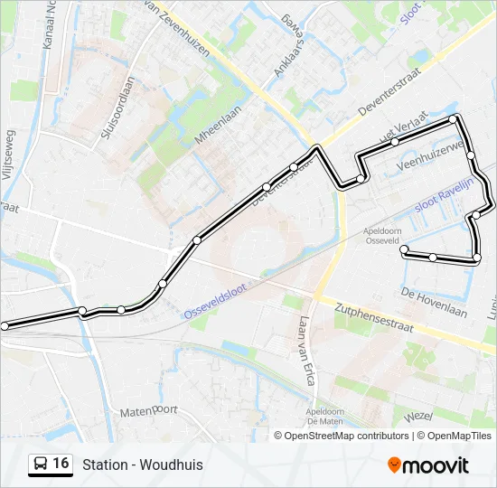 16 Bus Line Map