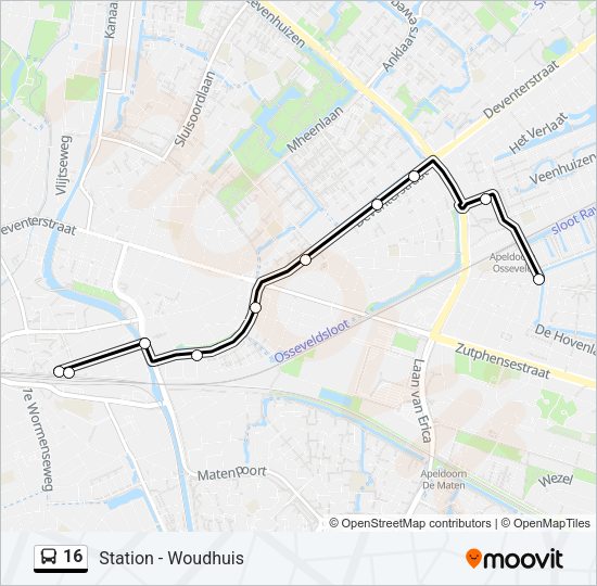 16 Bus Line Map