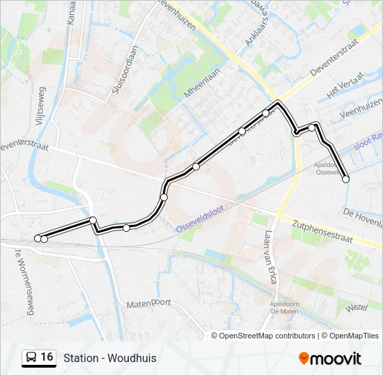 16 Bus Line Map
