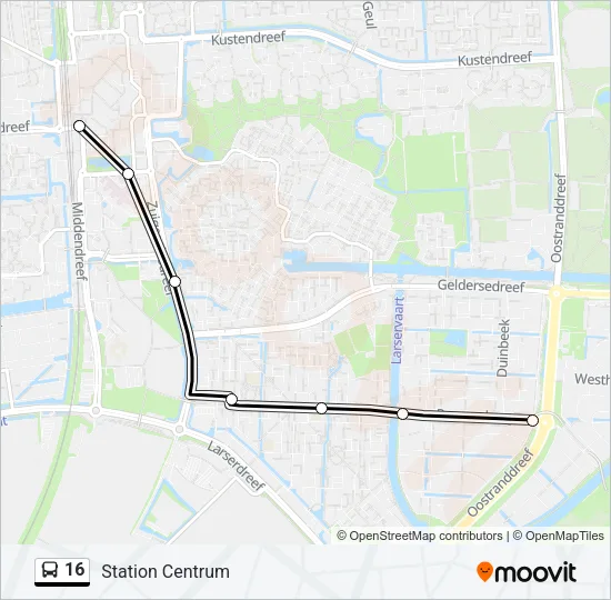 16 Bus Line Map