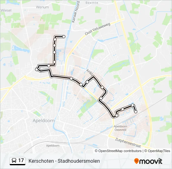 17 Bus Line Map