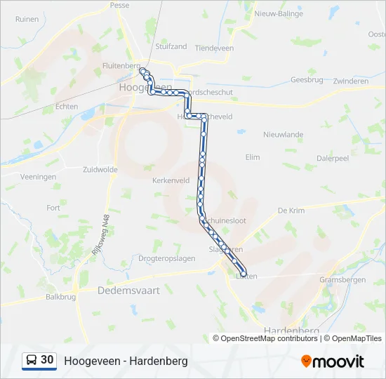 30 Bus Line Map