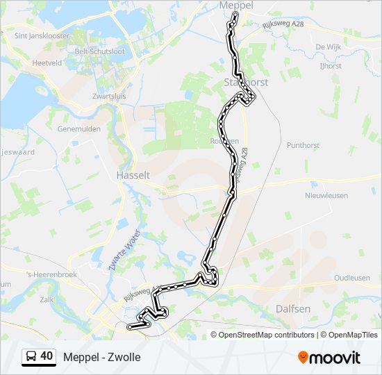 40 bus Line Map