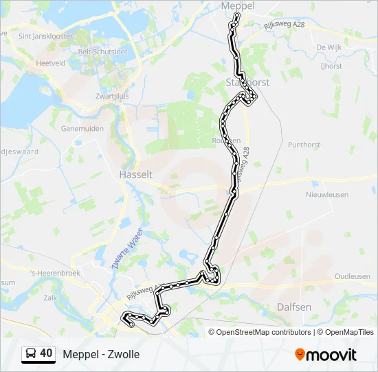 40 Bus Line Map