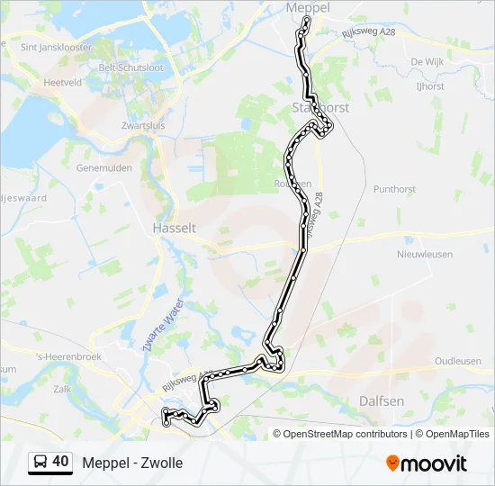 40 Bus Line Map