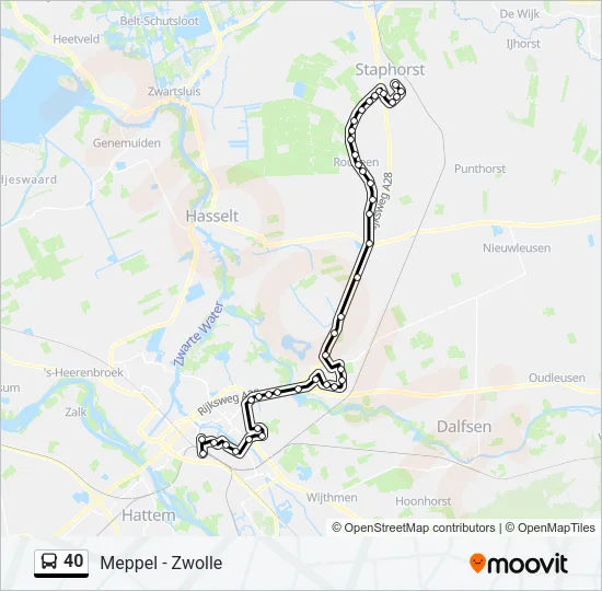 40 Bus Line Map