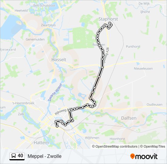 40 Route: Schedules, Stops & Maps - Staphorst Via Ziekenhuis (Updated)