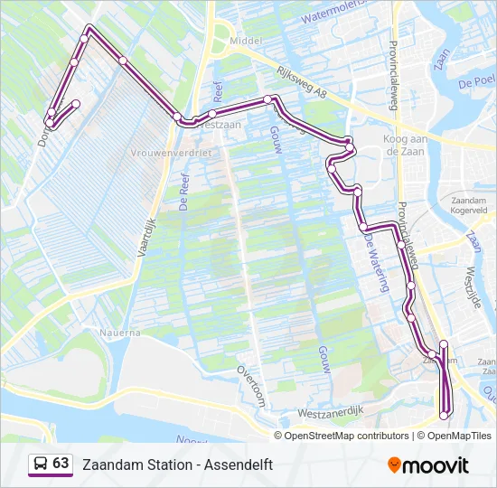 63 Bus Line Map