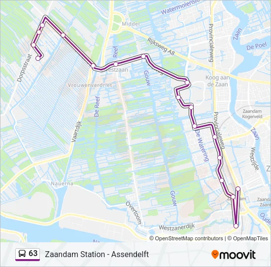 63 Bus Line Map