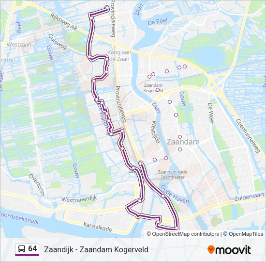 64 Bus Line Map