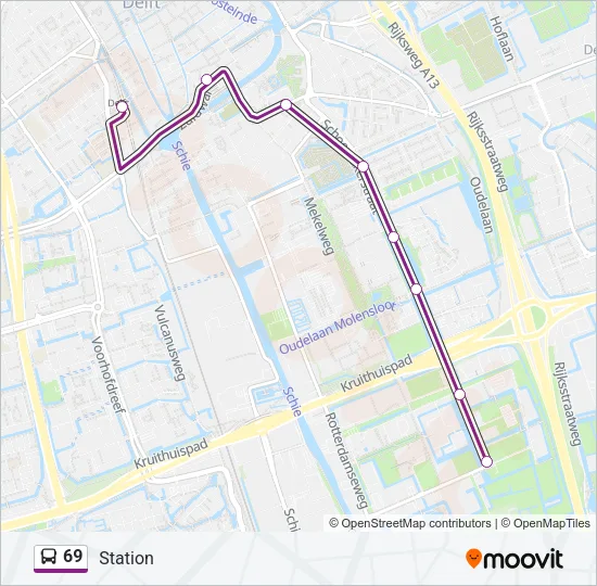 69 Bus Line Map