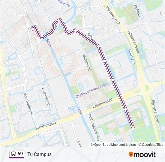69 Bus Line Map