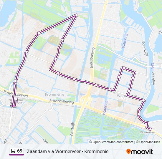 69 Bus Line Map