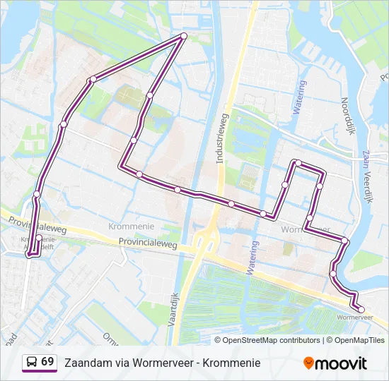 69 Bus Line Map