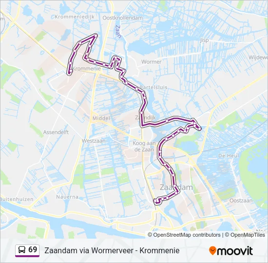 69 Bus Line Map
