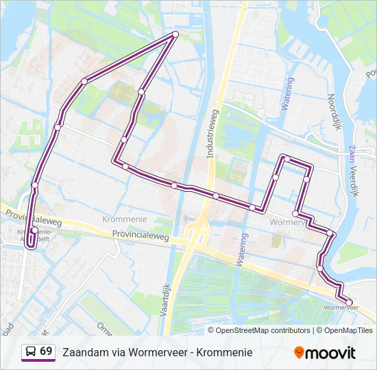 69 Bus Line Map