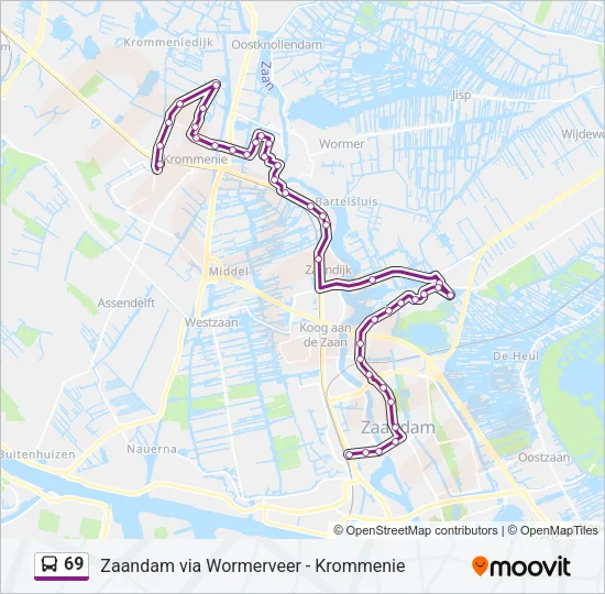 69 Bus Line Map