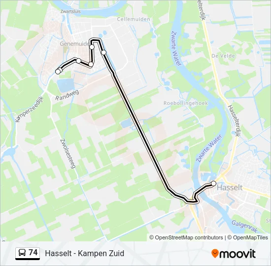 74 Bus Line Map