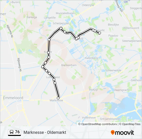 76 Bus Line Map