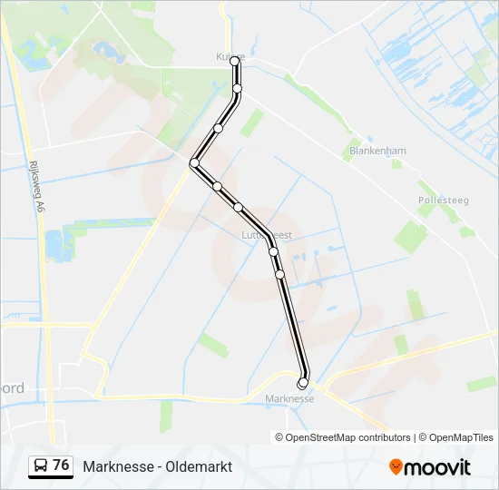 76 Bus Line Map