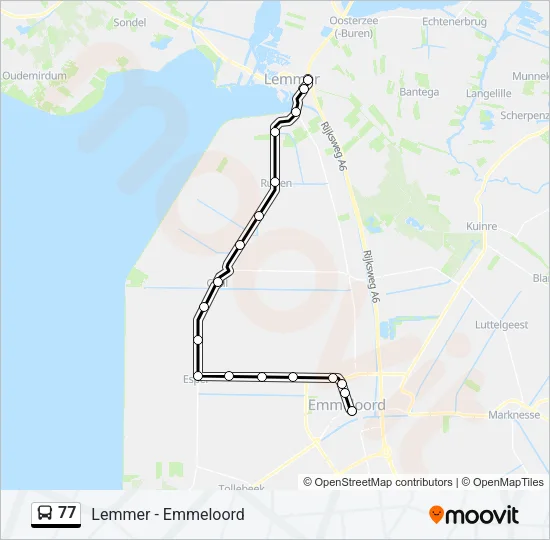 77 Bus Line Map