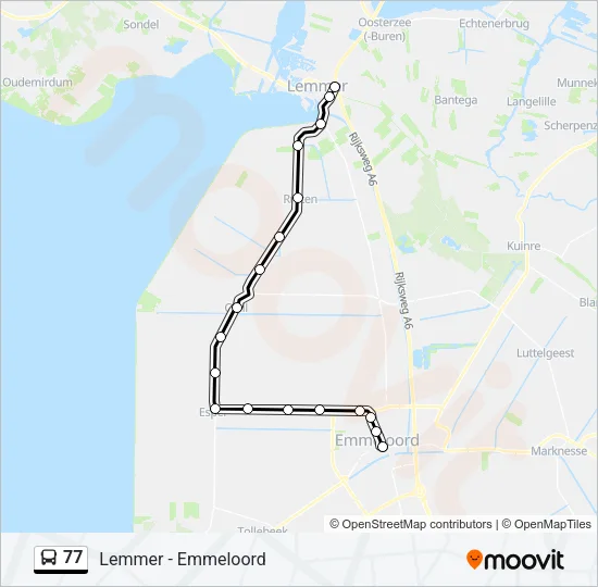 77 Bus Line Map