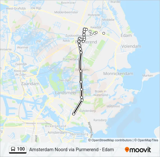 100 Bus Line Map
