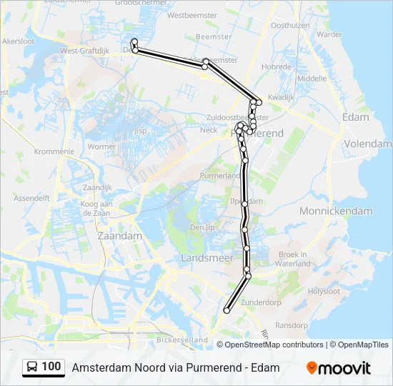 100 Bus Line Map