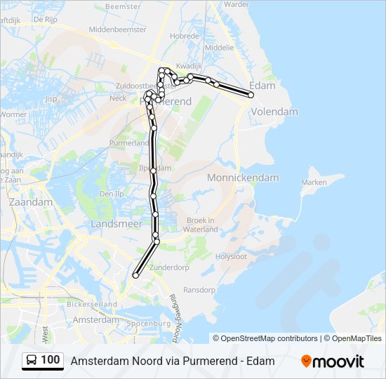 100 Bus Line Map