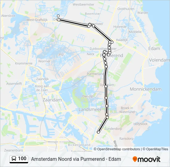 100 Bus Line Map